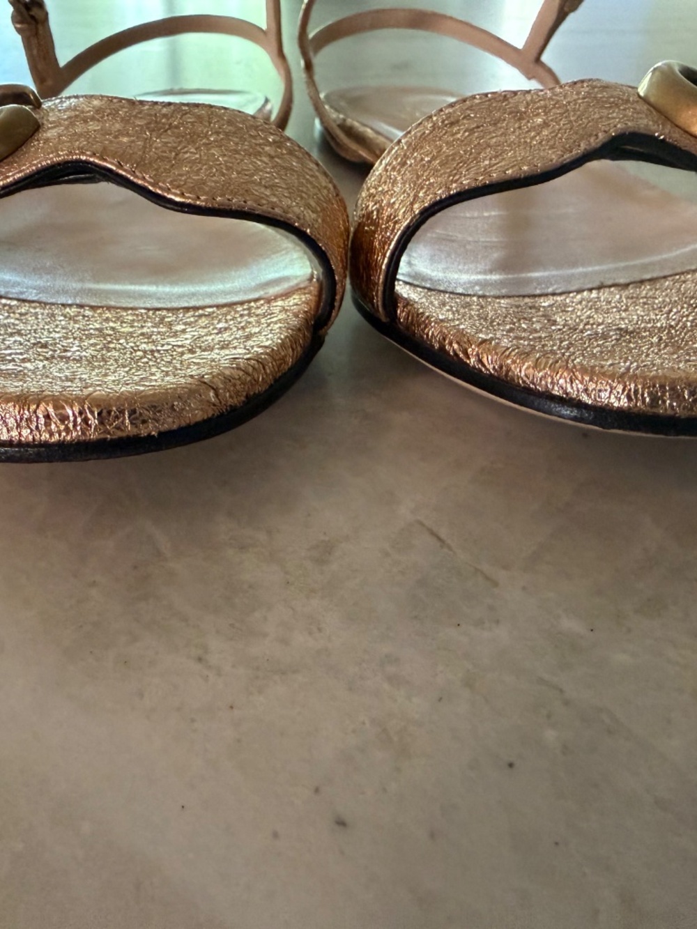 Gucci double G logo leather slingback sandals - Picture 12 of 12